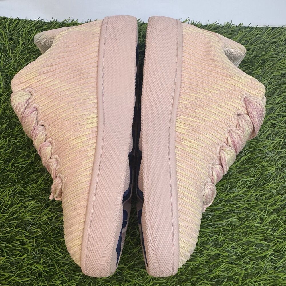 Burberry Pink Check Knit Sneakers Womens 6.5 US 36.5 EU Luxury Shoes - Picture 10 of 14